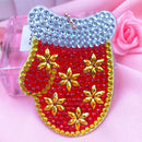 4pcs DIY Christmas Full Drill Special Shaped Diamond Painting Bag Keychains