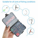263PCS Fish Tackle Box Fishing Accessories Case Fish Hook Lure Parts Kit Set Gw