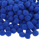 200Pcs Vibrant Colours Fluffy Small Craft Pompoms 18mm Blue