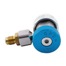 Car Air Conditioner R134a Adjustable Quick Coupler Connector Adapter Blue+S