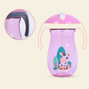 Drinking Water Straw Non Spill Leak Proof Cup Sippy for Toddler Kid 330ml
