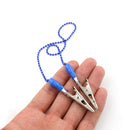 Napkin Holder Dental Lab Bib Crocodile Clip Flexible Metal Ball Chain M&O