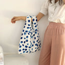 Ink Print Handbag Women Reusable Daily Portable Lady Large Shopping Totes
