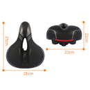 Hollowed Design Bicycle Saddle PU Leather Shock Absorption Thickened Base