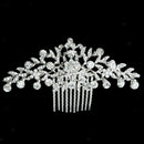 Bridal Wedding Flower Diamante Crystal Rhinestone Women Hair Comb Headpiece