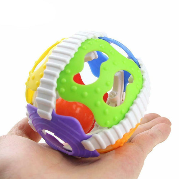 Soft Rubber 0-1Y Baby Rattles Little Loud Bell Ball Grasping Puzzle Toys