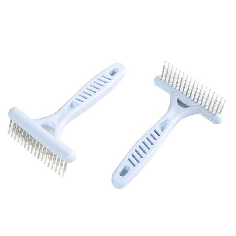 White Rake Comb for Dogs Brush Short Long Hair Shedding Remove Cat Dog BrusSEAU
