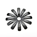 100 Pcs Girls Kids Hair Snap Clips Black Metal BB Hairclip Accessories 5cm S Nw