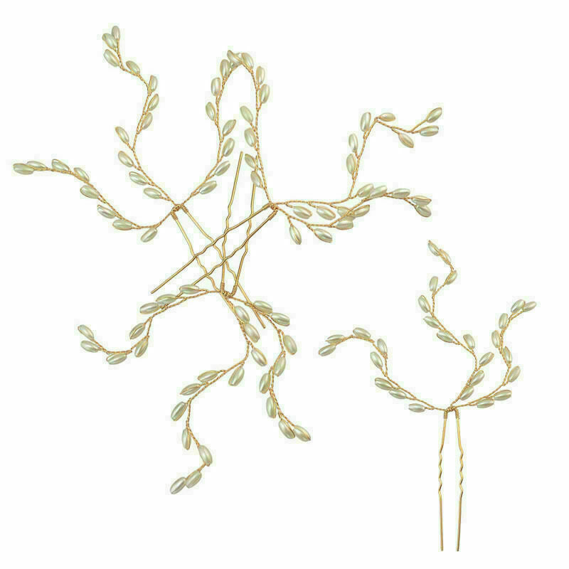 Wedding Party Hairpin Imitated Headdress Plait Hairclip Vine Accessories J1 K7V8