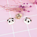 10Pcs/Set Cute Panda Animals Alloy Enamel Charms Pendant DIY Craft Jewelry GiftT