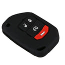 3X(4 Buttons Flip Key Cover Case Fob Holder Bag Keyless Protector for Jeep
