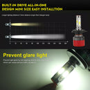 LED Headlight Kit Hi/Lo Beam Bulb 6000K High Power H4 HB2 9003 2000W 300000LM