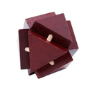 Wooden Triple-cornered Lock Smooth and Slick Lock Logic Puzzle Burr Puzzles I7C8