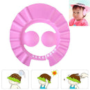 Adjustable Baby Kids Shampoo Cap Bath Shower Cap Wash Hair Shield Pink
