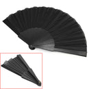 Portable Folding Plastic Frame Foldable 9" Length Black Hand Fan Gift for Friend