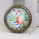 2 x Retro Kitchen Cabinet Knob Furniture Handle Drawer Dresser Pull Flamingo
