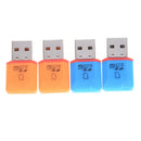 2Pcs USB 2.0 Mini  HC TF Flash Memory Card Reader Mini Adapter For Laptop LJ