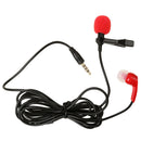 Lavalier Lapel Clip-on Microphone for Smartphones PC Audio Recording Red