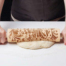 Butterfly Pattern Christmas Embossing Rolling Pin Baking Dough Cake Roller