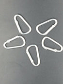5Pcs Aluminum  Hook Carabiner D-Ring Key Chain Clip Keychain Hiking Camp