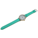 Fashion Women's Diamond Leather Analog Quartz Wrist Watches Color: Green S4Y3