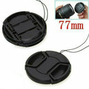 Polished 77mm Center Pinch Snap Front Cap For Sony Canon*Nikon Lens Filters
