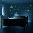 Luminous Wall Stickers Butterfly Swan Night Glow Wall Decals Bedroom Decor A