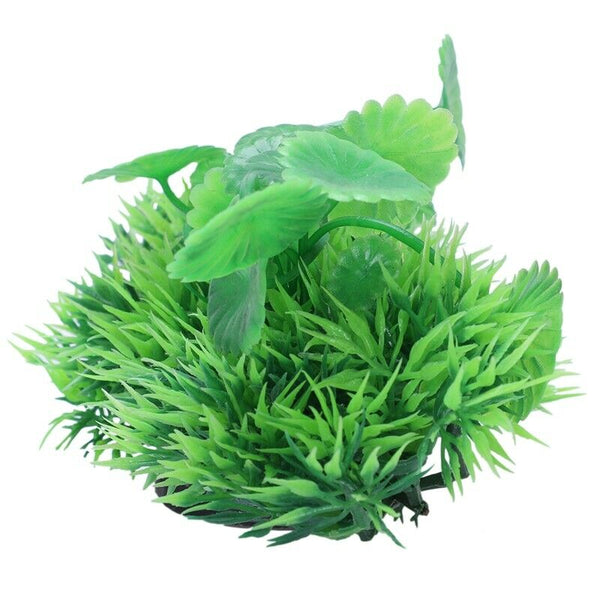 Plastic Green 8.7 inchWide Artificial Plants for Aquarium Fish Tank G4F8