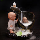 Backflow Incense Burner Home Decor Ceramic Little Monk Small Buddha Incense A3P1