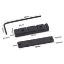 Adjustable Pom Nut Slotted for 4 Strings Bass Guitar Replacement Parts Blac