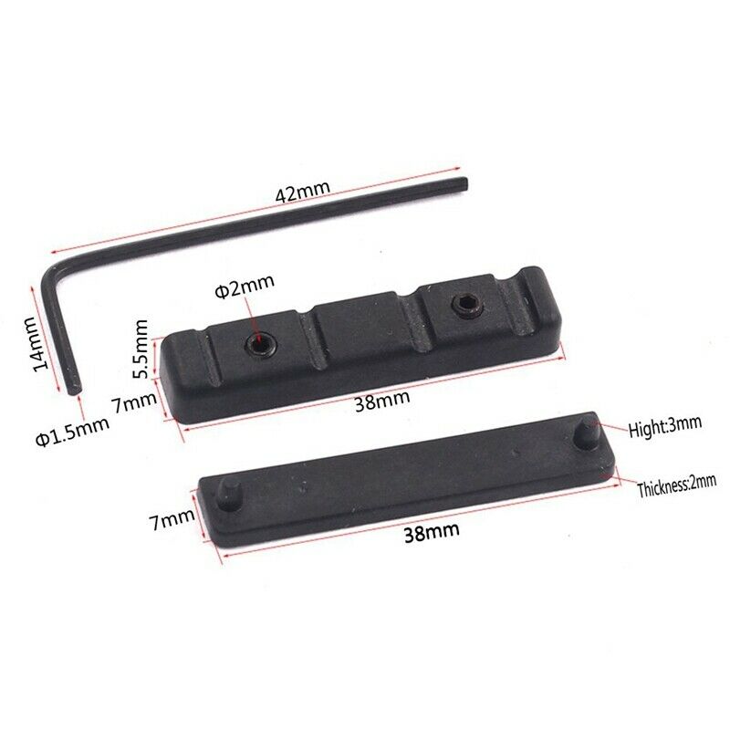 Adjustable Pom Nut Slotted for 4 Strings Bass Guitar Replacement Parts Blac