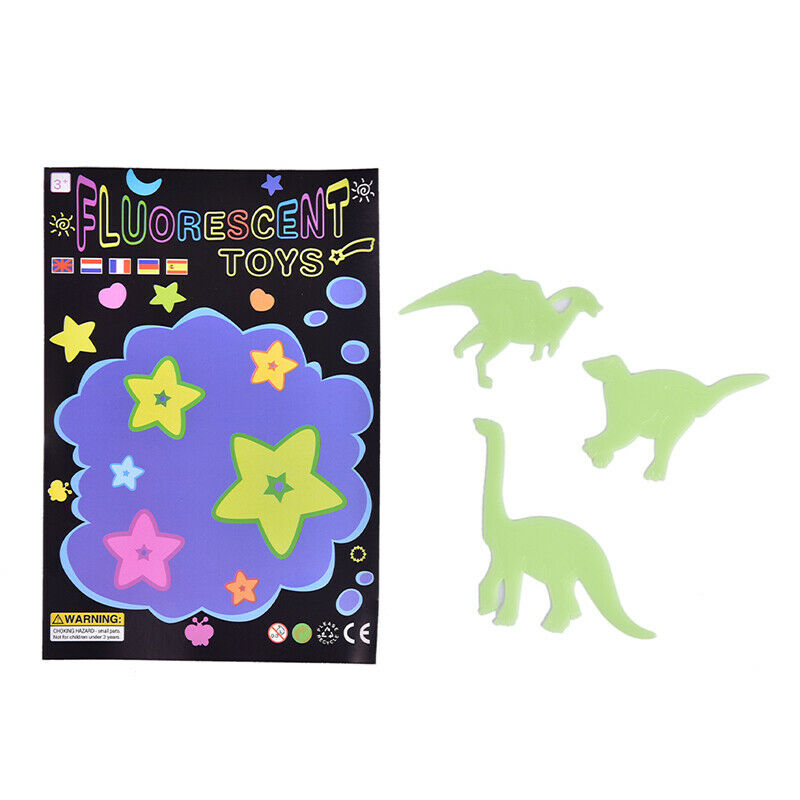 9PCS Luminous Stickers Toys Glow Luminous Fluorescent Wall Stickers Home Dec Cy
