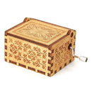 Retro Hand Cranked Wood Music Box Party Xmas Gift Household Decor Ornament