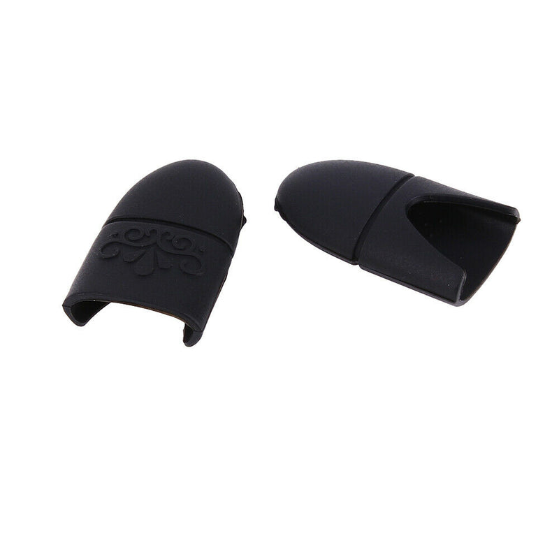 10pcs Nail Polish Remover Cap Manicure Tips UV Gel Clean Wrap Cover (Black)
