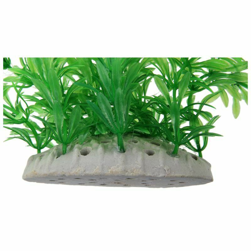 Green Plastic Plant Decor 24" for Fish Tank Aquarium Z6T6