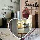 2pcs Smile Letter Sign Wall Decor for Home Wedding Wooden Letters Alphabet
