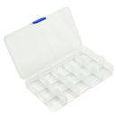 15 COMPARTMENT CLEAR PLASTIC TACKLE BOX Fly Fising LURE Tool Case TO