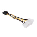 5X(A Dual 4-Pin Molex IDE to 6 Pin PCI-E Graphic Card Power Connector Cabl K1A2)