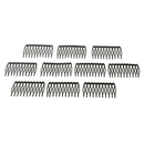 10pcs Metal 10 Teeth Hair Comb Clip Slide Hairpin DIY Hair Jewelry Making