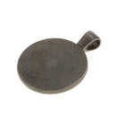 100pcs 25mm Round Base Setting Tray Pendant, Necklace Charms, Cabochon Comeo