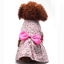 Pet Dog Cat Floral Dress Skirt Puppy Costume Apparel Clothes Party Pink M