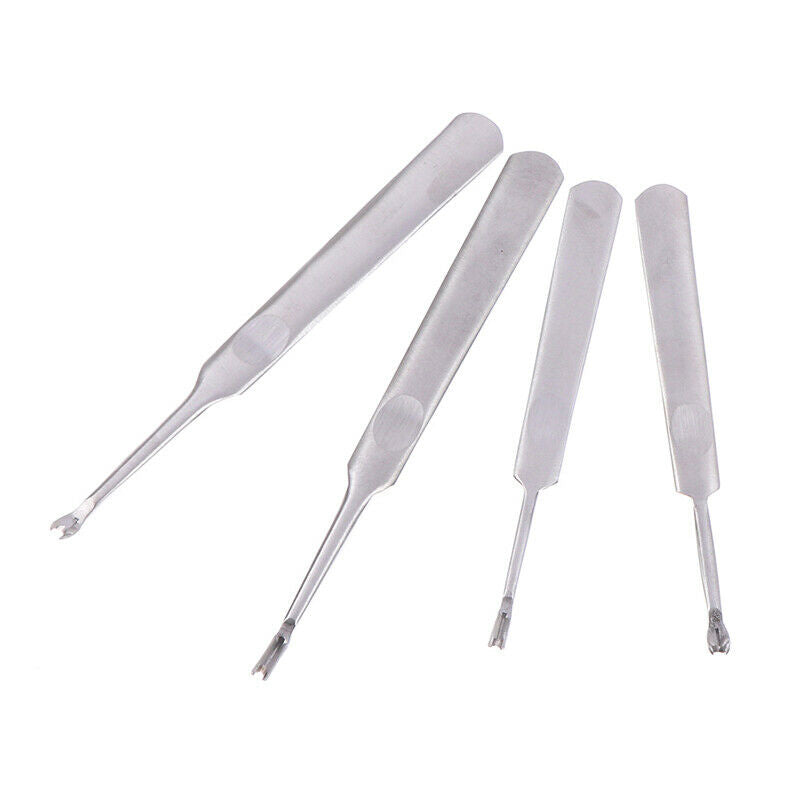 4pcs DIY Hand Stitching U+V Shaped Groover Skiving Edge Beveler Tool KitS Hn