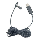 2.5mm USB Microphone for Computer, Lavalier Lapel Clip-on Mic fit for Laptop,