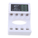 4 Slot Battery Fast Chargers For AA AAA Rechargeable NIMH NiCd Battery White