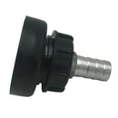 Plastic IBC TANK ADAPTER 3.2" Fine Thread Input x 1" Output Tank Connector