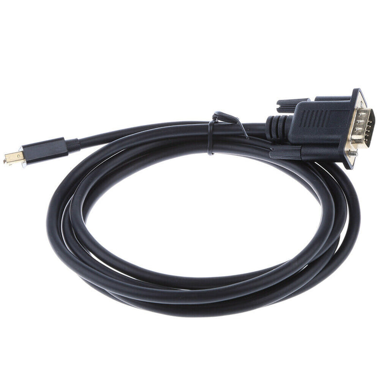 1.8M Thunderbolt Port Compatible Mini DP To VGA Male To Male Cable Adapter