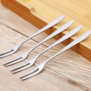 5x Cocktail Dessert Fork Tasting Stainless Steel Appetizer Cake Fruit Forks EAO