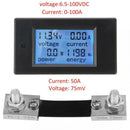 DC 6.5~100V Smart LCD Digital Combo Panel Volt Amp Power Watt Meter Monitor 100A