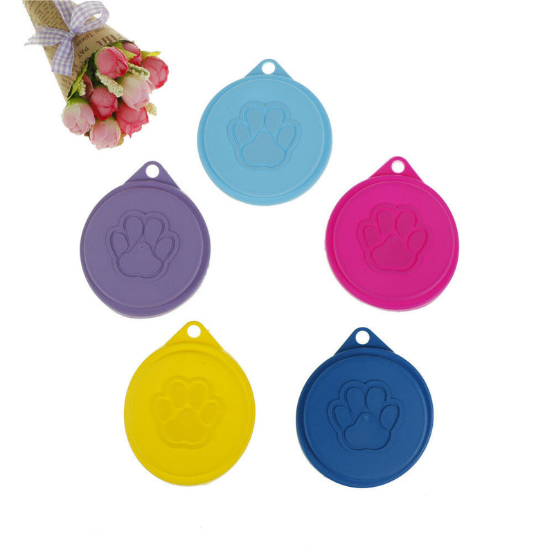 1Pc Pet Food Can Cover Lid Dog Cat Pet Tin Silicone Reusable Storage Cap M&O