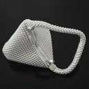 Small Soft Body Beaded wristlet Pouch Shaped Clutch evening Bag change purs